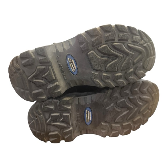 Skechers Relaxed Fit Steel Toe Work Boot Women 6.5 Black Leather Safety - Picture 4 of 12